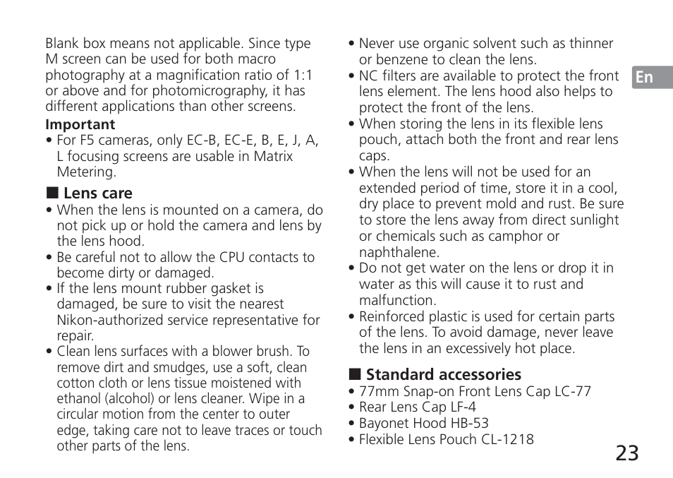 Nikon 24-120mm-f-4G-ED-AF-S-VR-Zoom-Nikkor User Manual | Page 23 / 164