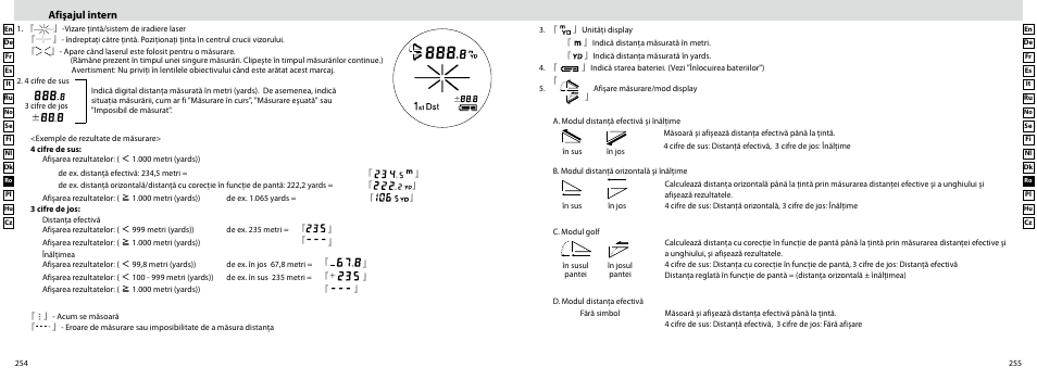 Afişajul intern | Nikon Laser User Manual | Page 128 / 168