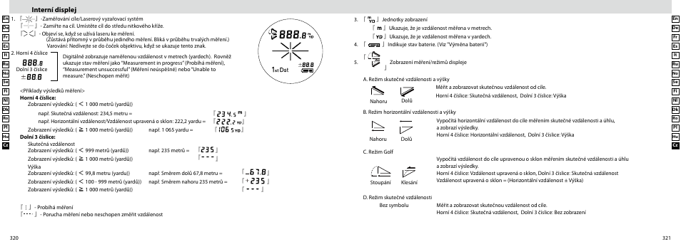 Interní displej | Nikon Laser User Manual | Page 161 / 168