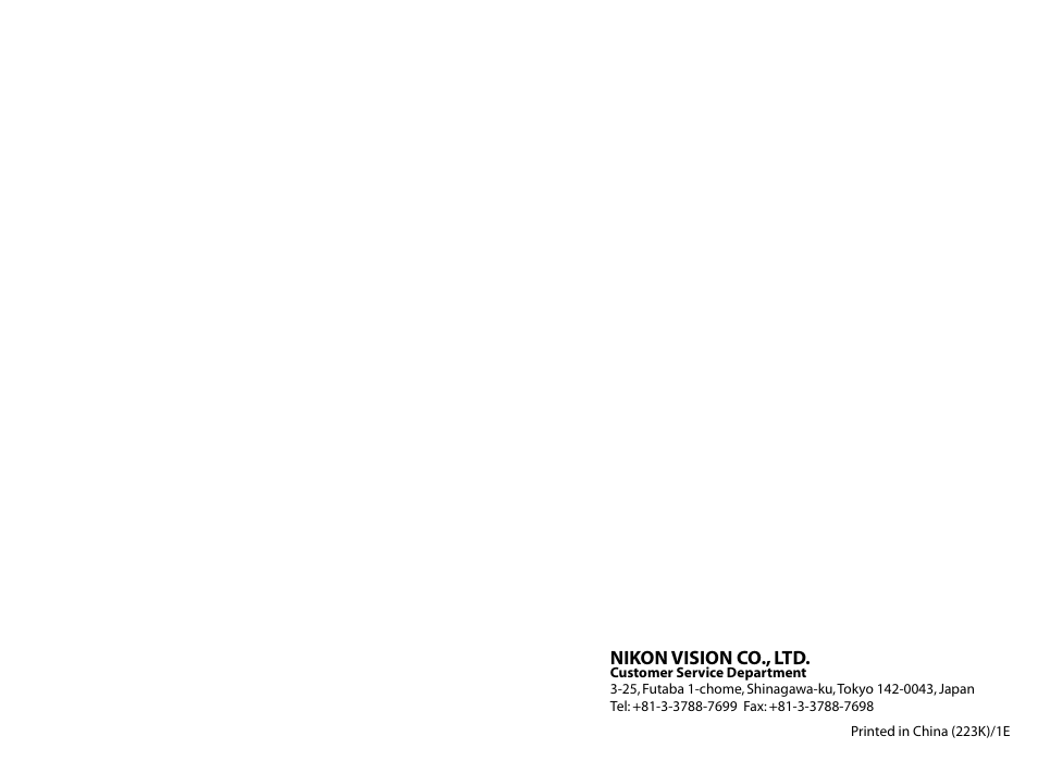 Nikon Laser User Manual | Page 168 / 168