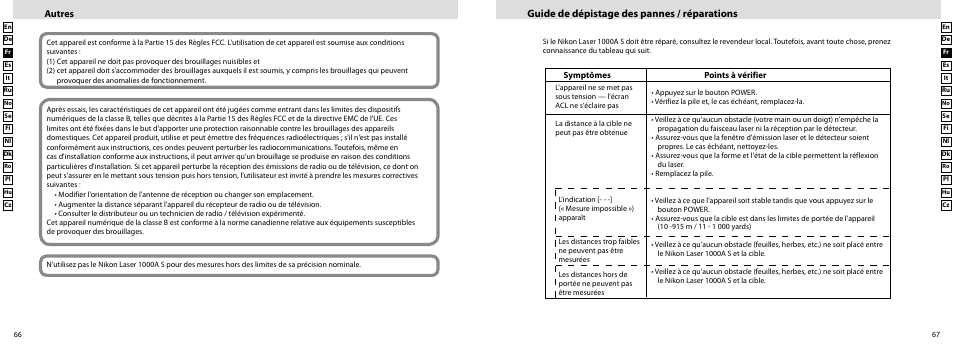 Guide de dépistage des pannes / réparations, Autres | Nikon Laser User Manual | Page 34 / 168