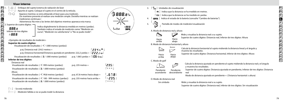 Visor interno | Nikon Laser User Manual | Page 40 / 168