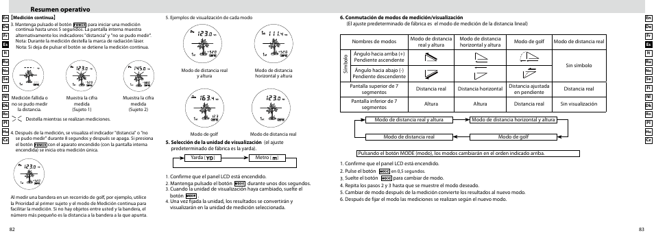 Resumen operativo, Measurement | Nikon Laser User Manual | Page 42 / 168
