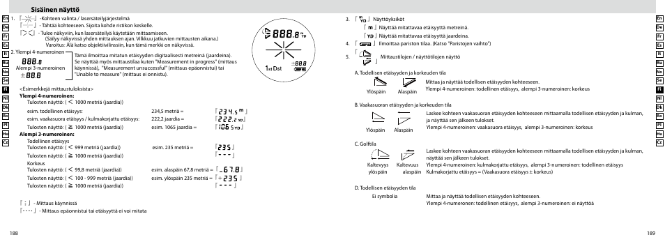 Sisäinen näyttö | Nikon Laser User Manual | Page 95 / 168