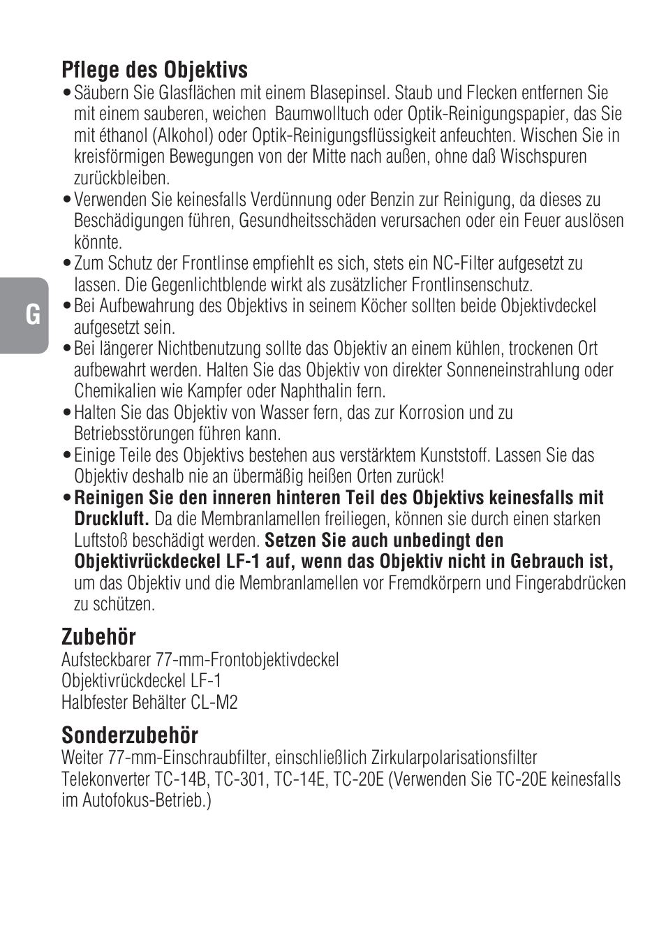 Nikon 300mm-f-4-IF-ED-AF-S-Nikkor User Manual | Page 22 / 54
