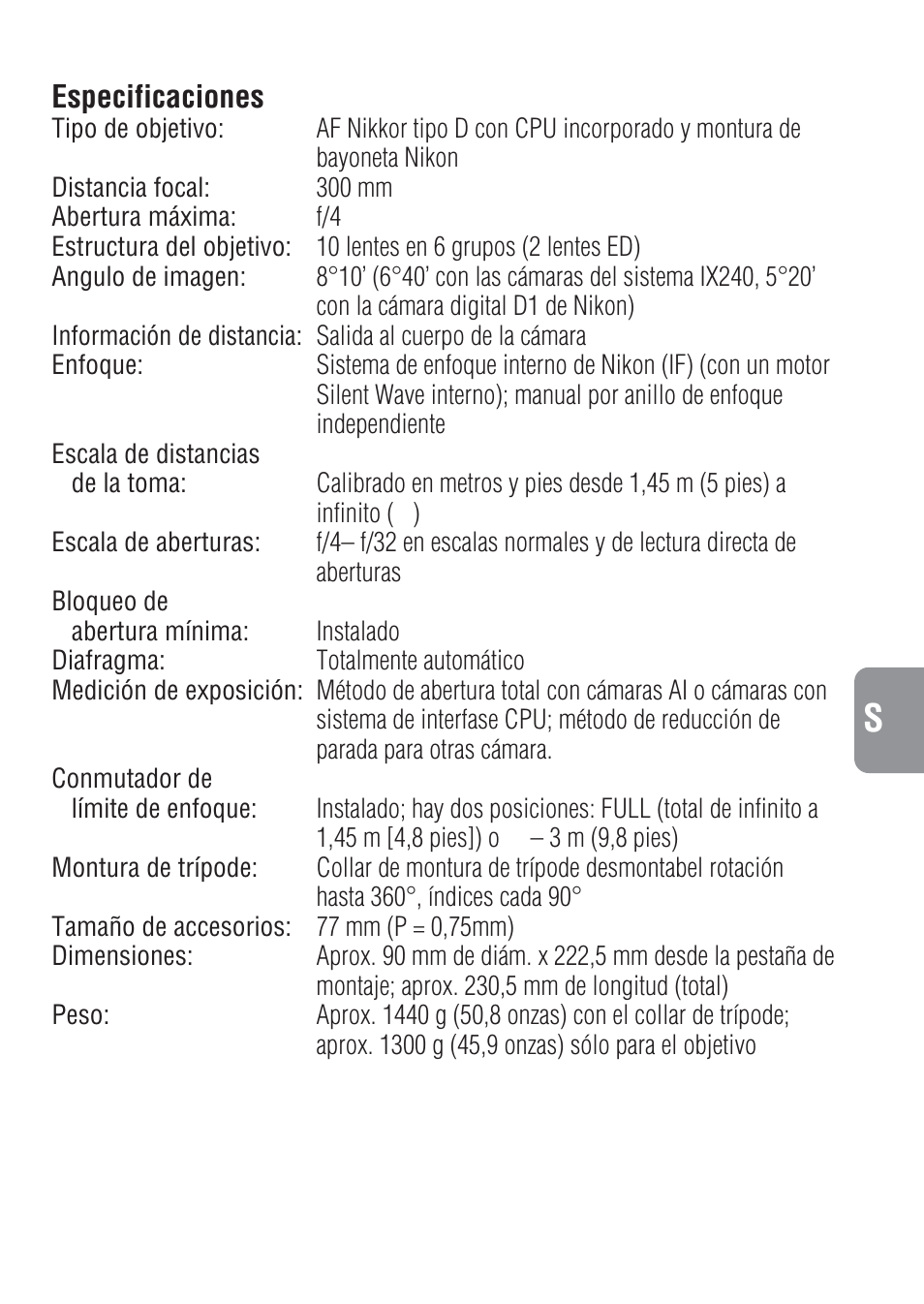Nikon 300mm-f-4-IF-ED-AF-S-Nikkor User Manual | Page 35 / 54