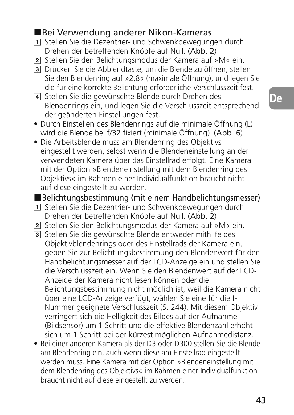 Nikon 45mm-f-28D-ED-PC-E-Nikkor User Manual | Page 43 / 252