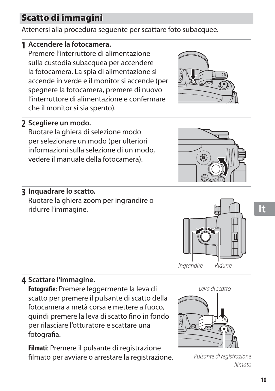 Scatto di immagini | Nikon WP-N1 User Manual | Page 141 / 224