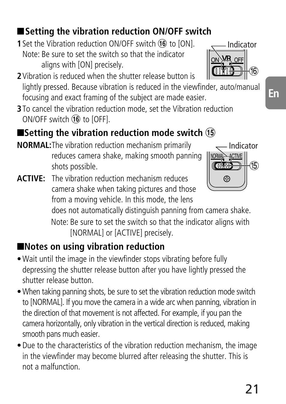 Nikon 70-300mm-f-45-56G-ED-IF-AF-S-VR-Zoom User Manual | Page 21 / 108