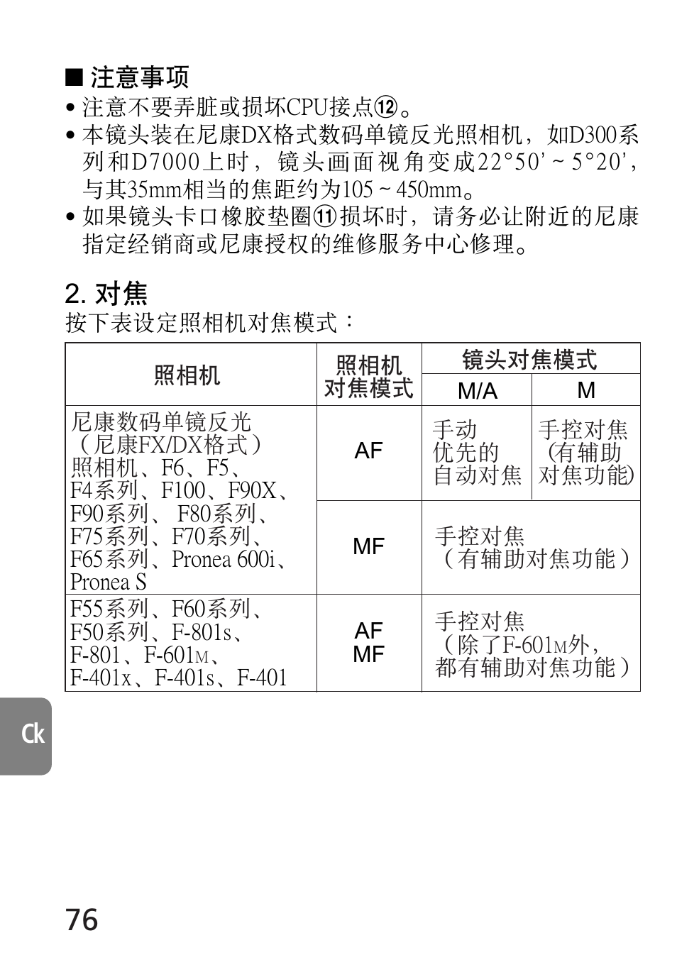 Nikon 70-300mm-f-45-56G-ED-IF-AF-S-VR-Zoom User Manual | Page 76 / 108