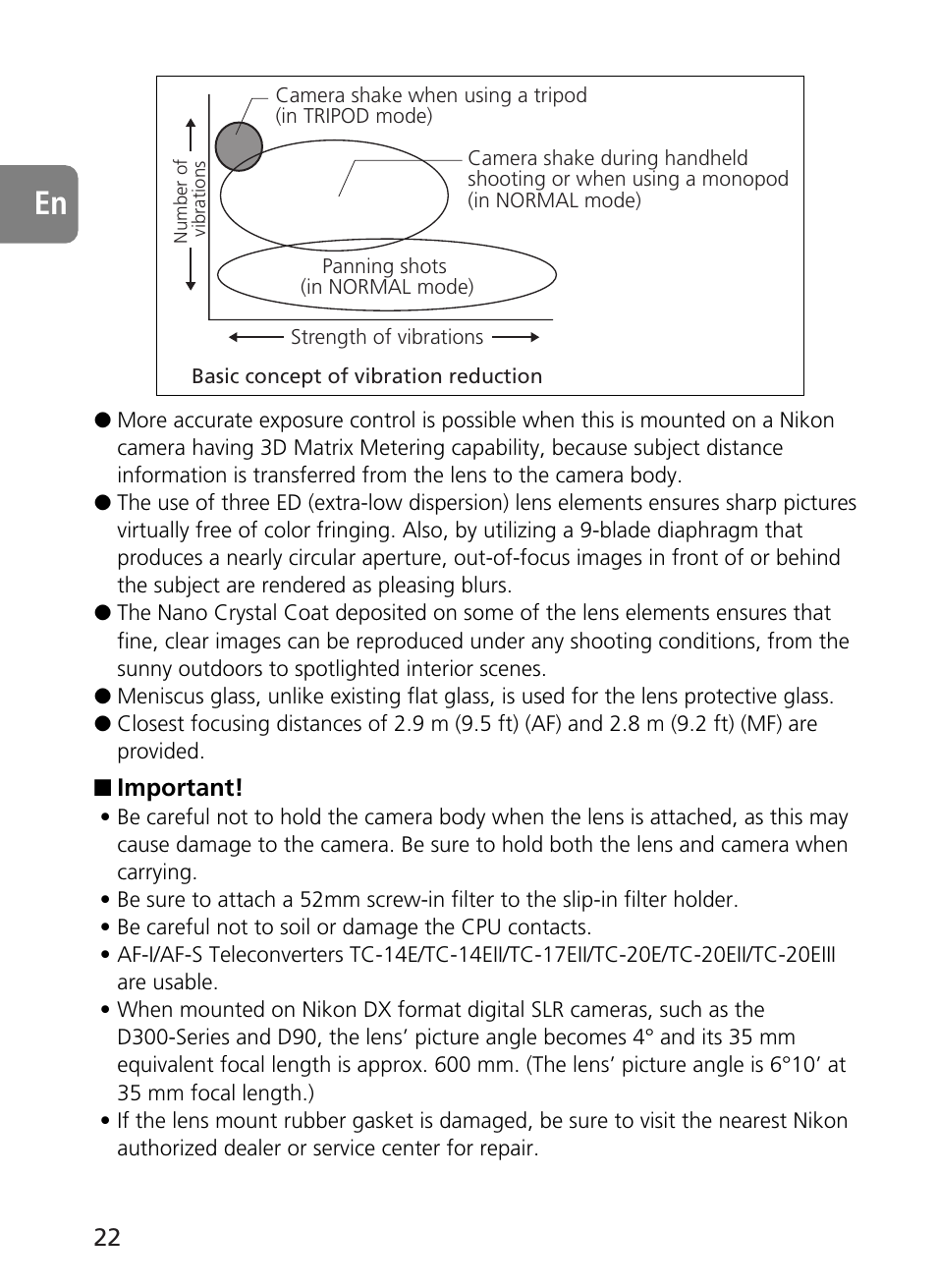 Nikon 400mm-f28G-ED-AF-S-VR-Nikkor User Manual | Page 22 / 196