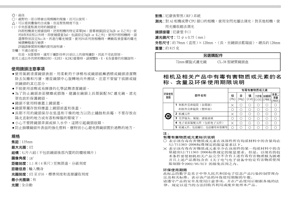 Nikon 135mm-f-2D-AF-DC-Nikkor User Manual | Page 18 / 22