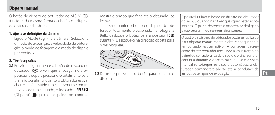 Disparo manual | Nikon Autre-télécommande User Manual | Page 161 / 236