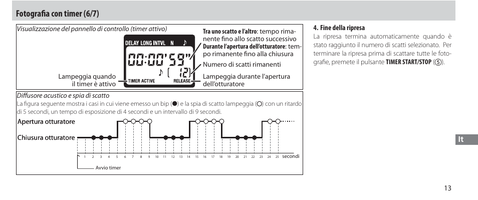 Fotografi a con timer (6/7), Fine della ripresa | Nikon Autre-télécommande User Manual | Page 177 / 236