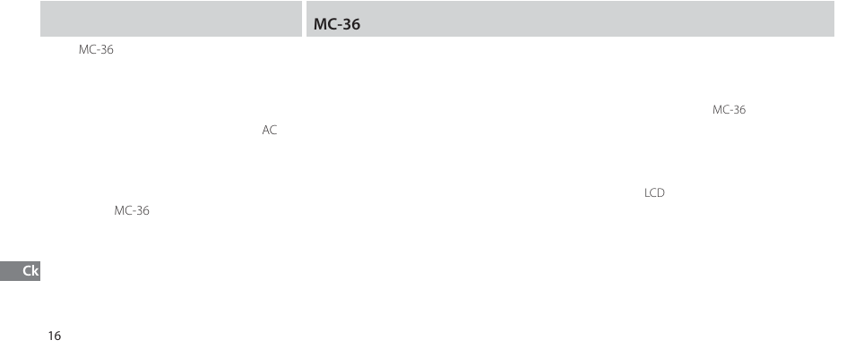 使用上的注意事项, Mc-36 的保养 | Nikon Autre-télécommande User Manual | Page 198 / 236