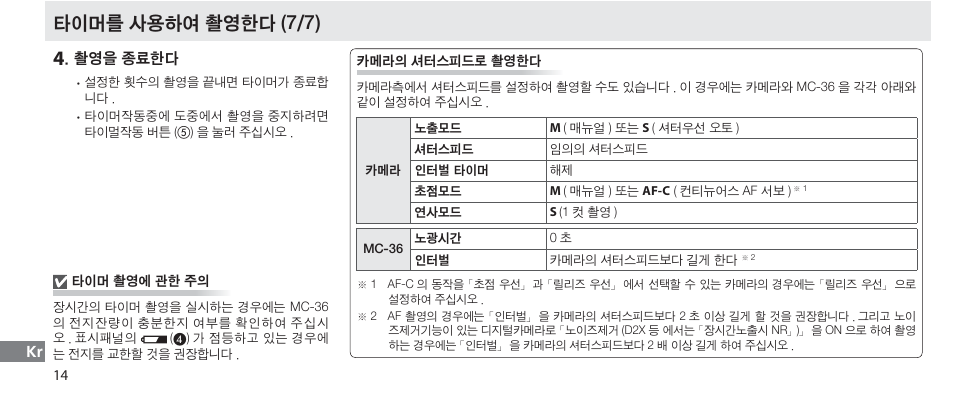 타이머를 사용하여 촬영한다 (7/7) | Nikon Autre-télécommande User Manual | Page 232 / 236