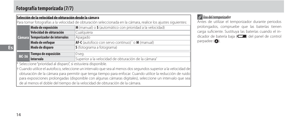 Fotografía temporizada (7/7) | Nikon Autre-télécommande User Manual | Page 88 / 236