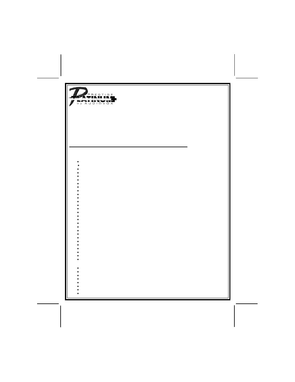 Audiovox Prestige Platinum 128-8539 User Manual | 16 pages