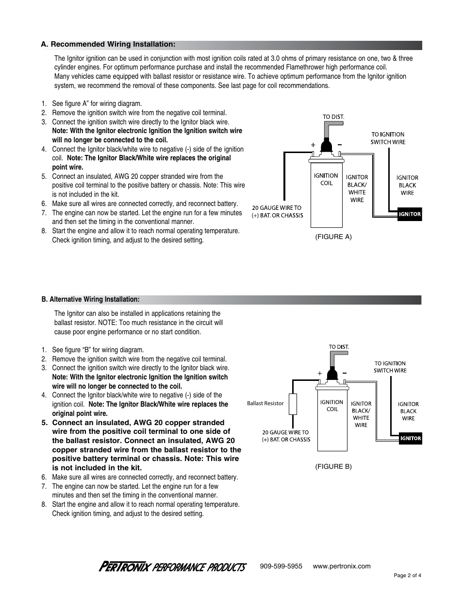 PerTronix Ignitor 1143P12 User Manual | Page 2 / 4