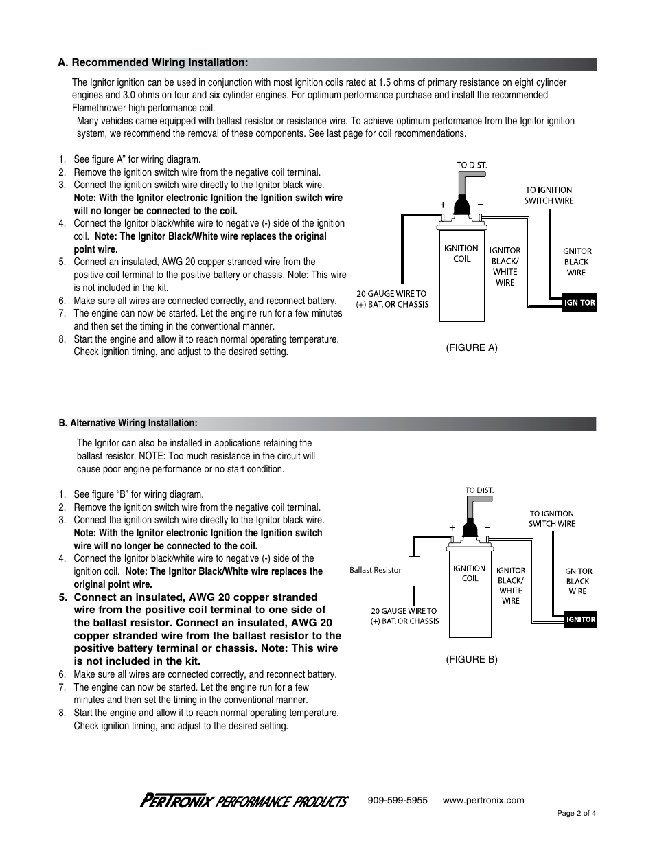 PerTronix Ignitor 1149P12 User Manual | Page 2 / 4