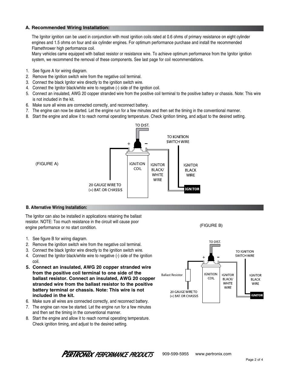 PerTronix Ignitor 1244AP6 User Manual | Page 2 / 4