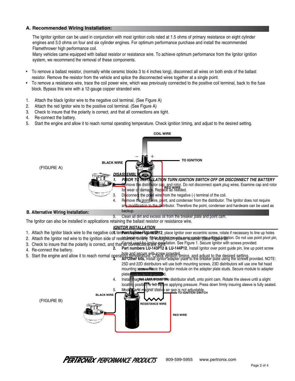 PerTronix Ignitor LU-144 User Manual | Page 2 / 4