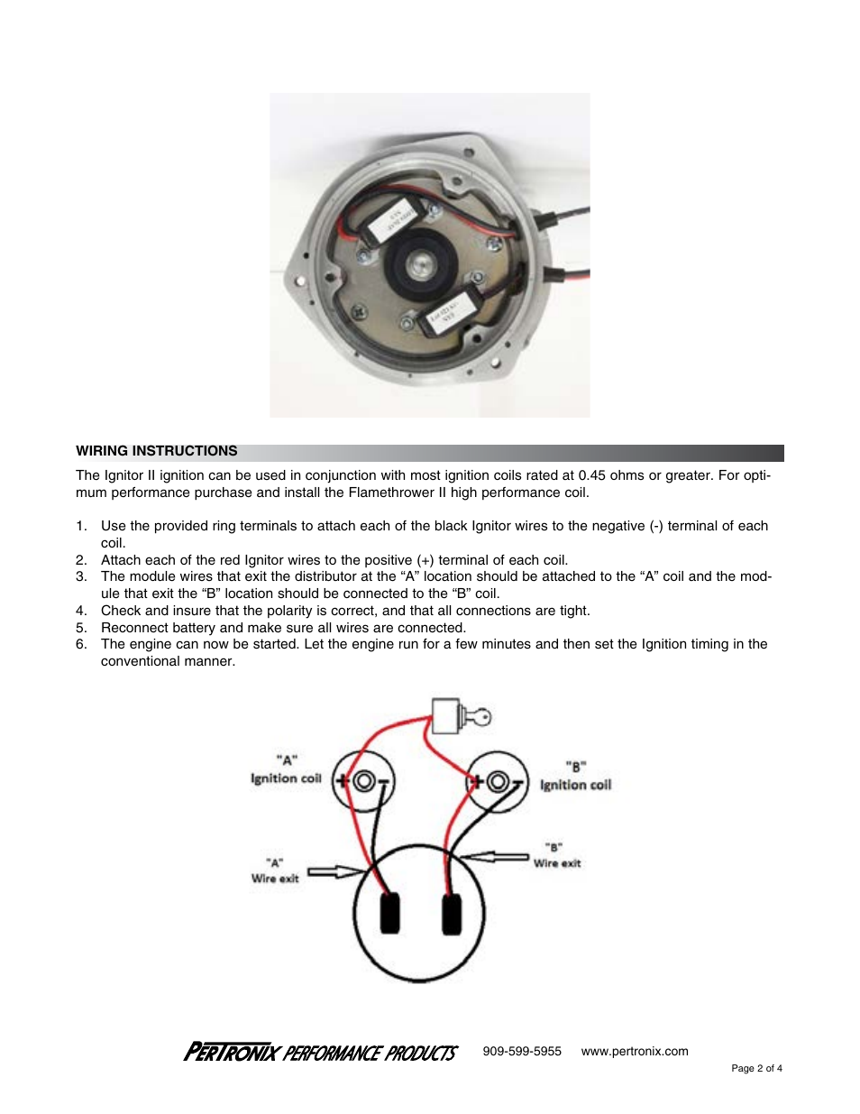 PerTronix Ignitor MR-162 User Manual | Page 2 / 4