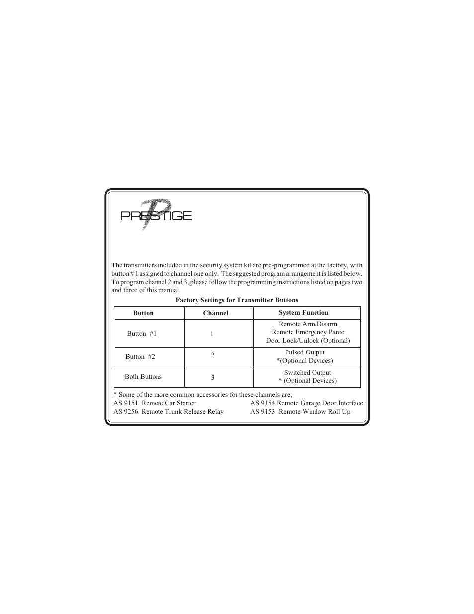 Audiovox APS-92BT-CL User Manual | 6 pages