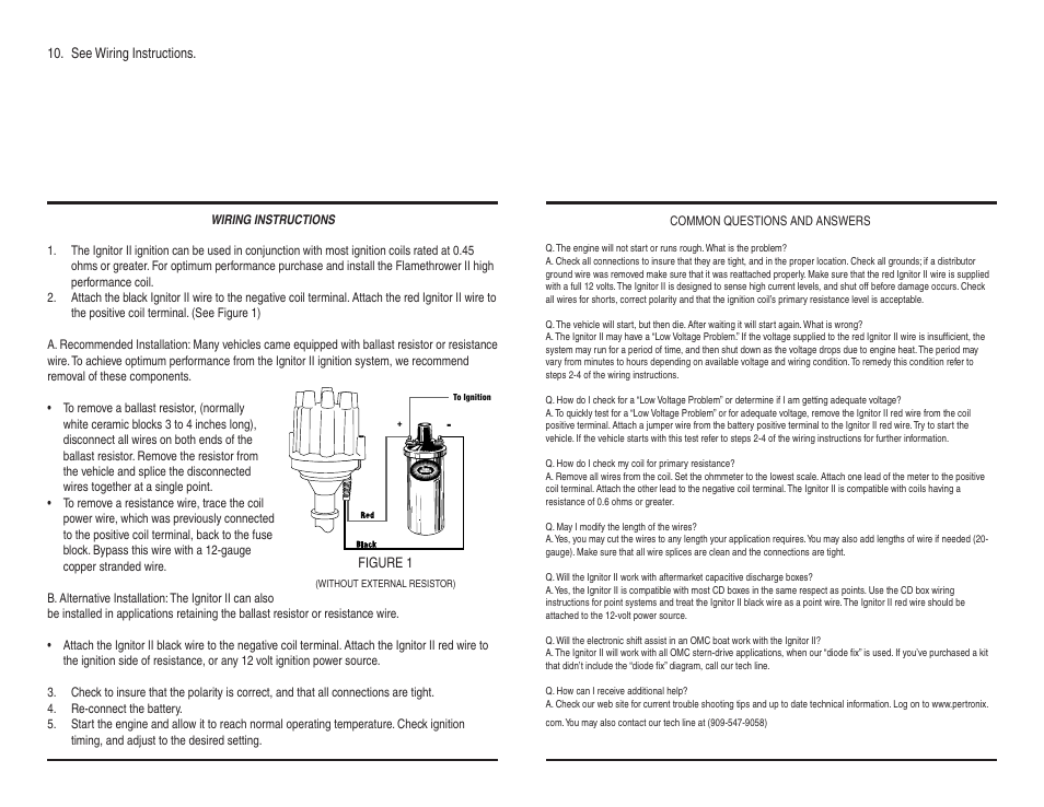 PerTronix Ignitor II 92866 User Manual | Page 2 / 2