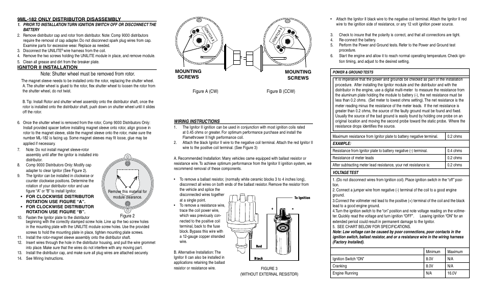 PerTronix Ignitor II 9ML-182 User Manual | Page 2 / 2