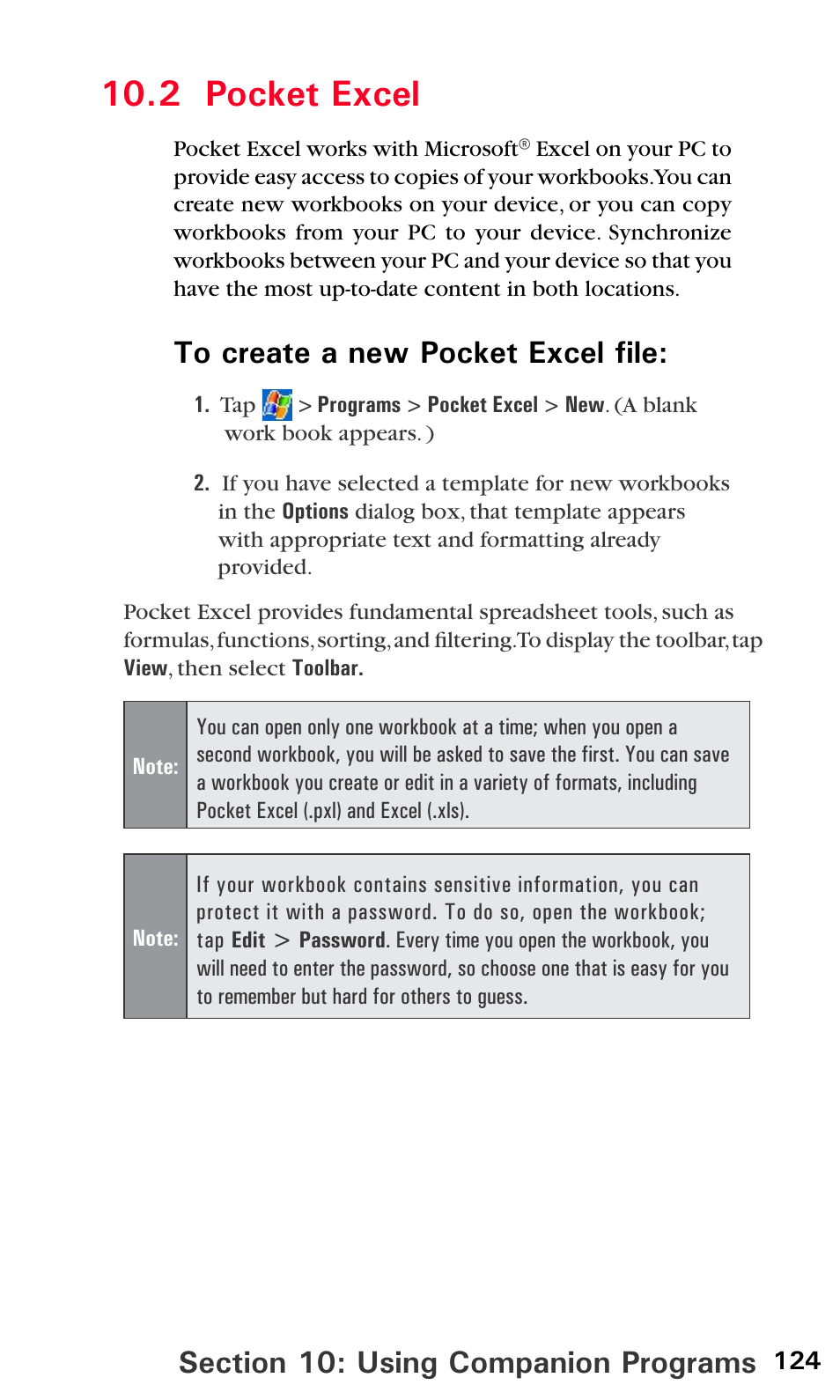 2 pocket excel | Audiovox PPC6600 User Manual | Page 129 / 195