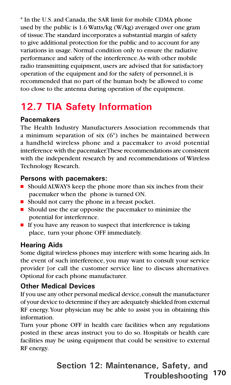 7 tia safety inforamtion, 7 tia safety information | Audiovox PPC6600 User Manual | Page 175 / 195
