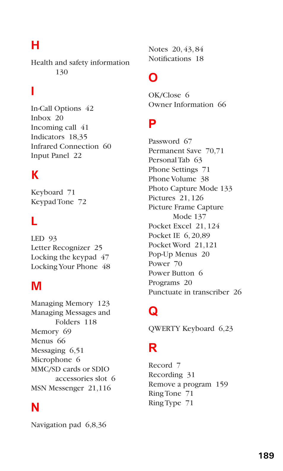 Audiovox PPC6600 User Manual | Page 194 / 195