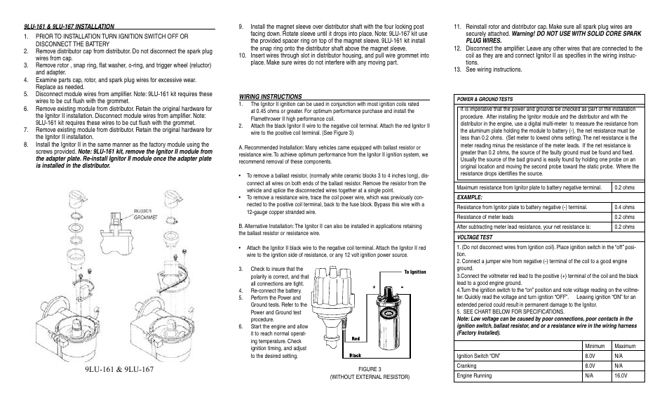 PerTronix Ignitor II 9LU-167 User Manual | Page 2 / 2