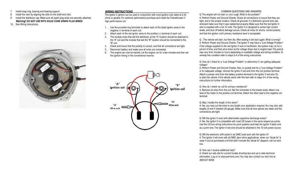 PerTronix Ignitor II 9MR-162 User Manual | Page 2 / 2