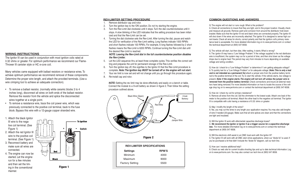 PerTronix Ignitor III 71283 User Manual | Page 2 / 2