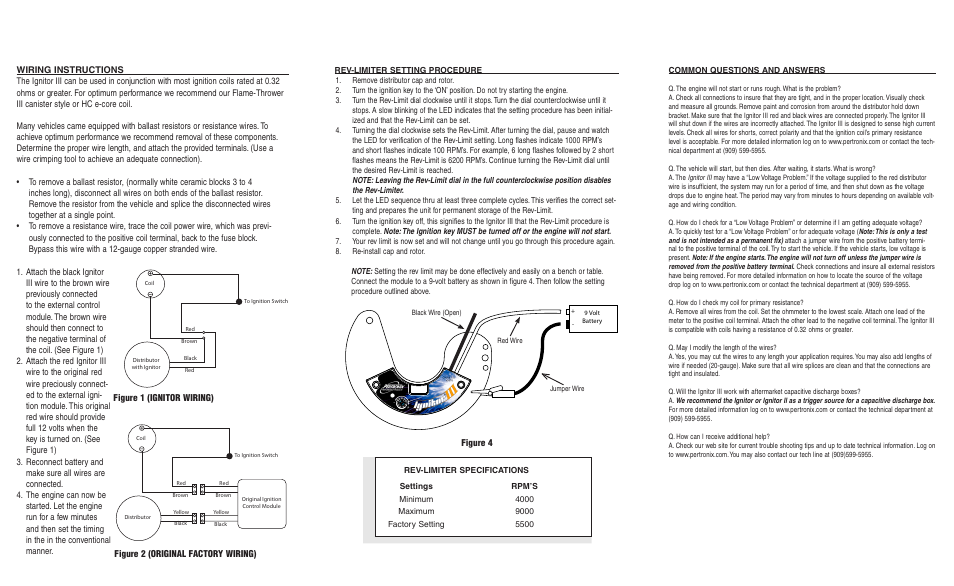 PerTronix Ignitor III 7HO-181 User Manual | Page 2 / 2