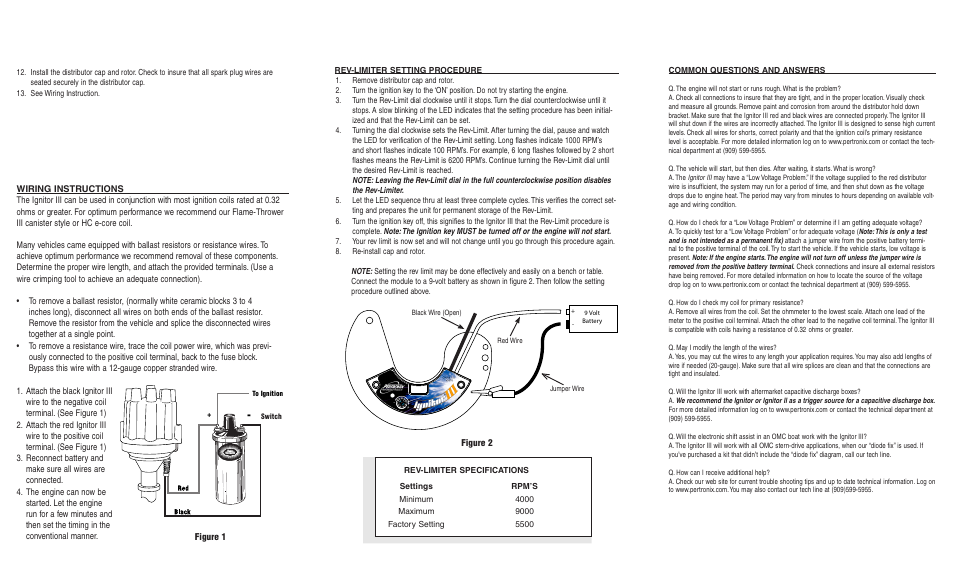 PerTronix Ignitor III 7ML-181 User Manual | Page 2 / 2