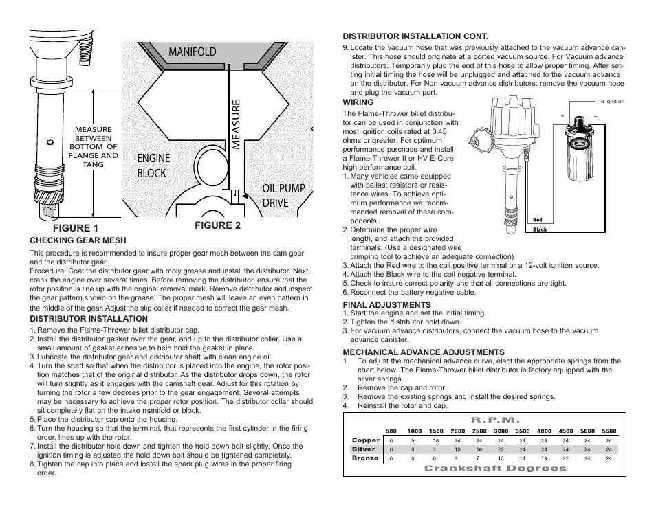 Figure 1, Figure 2 | PerTronix Flame-Thrower Billet Slip Collar Distributor User Manual | Page 2 / 2