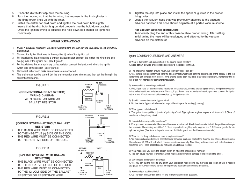 PerTronix Flame-Thrower Cast Distributors D134600 User Manual | Page 2 / 2