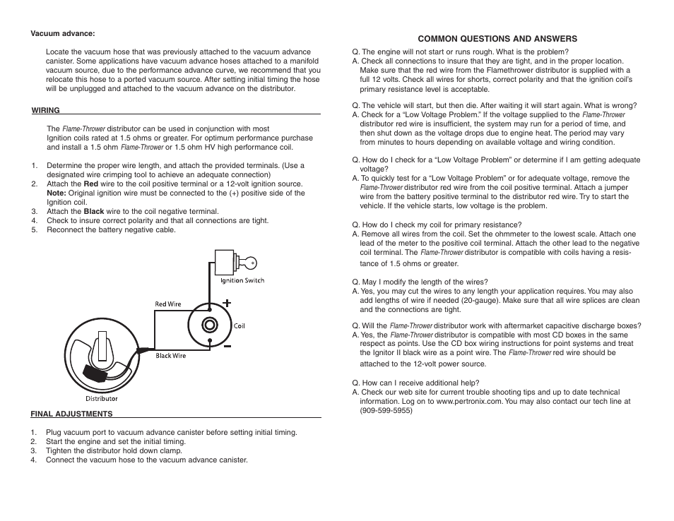 PerTronix Flame-Thrower Cast Distributors D175510 User Manual | Page 2 / 2