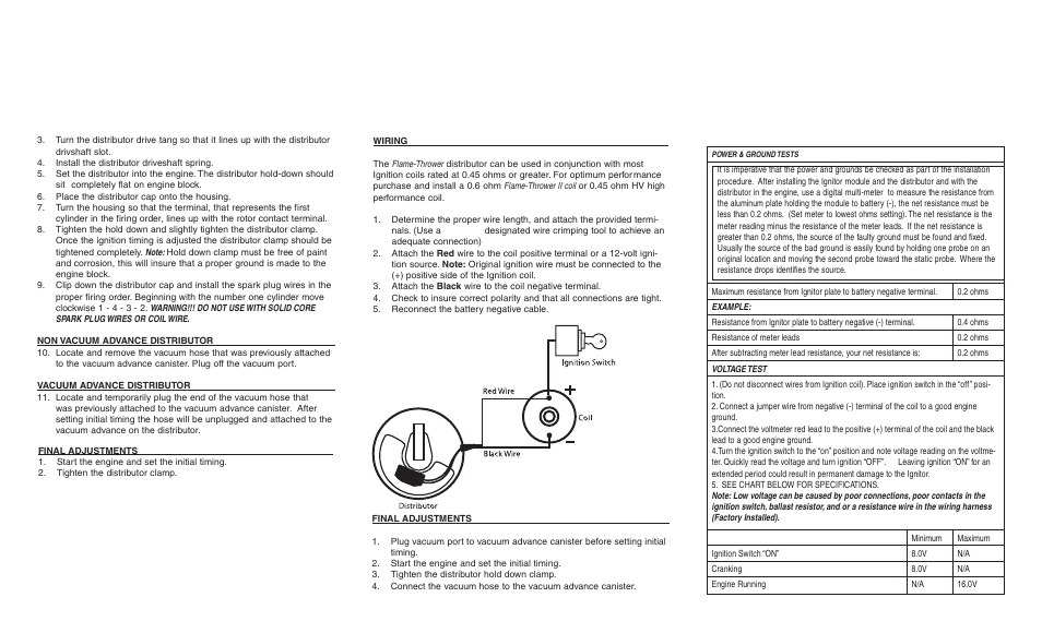 PerTronix Flame-Thrower Cast Distributors D182604 User Manual | Page 2 / 2