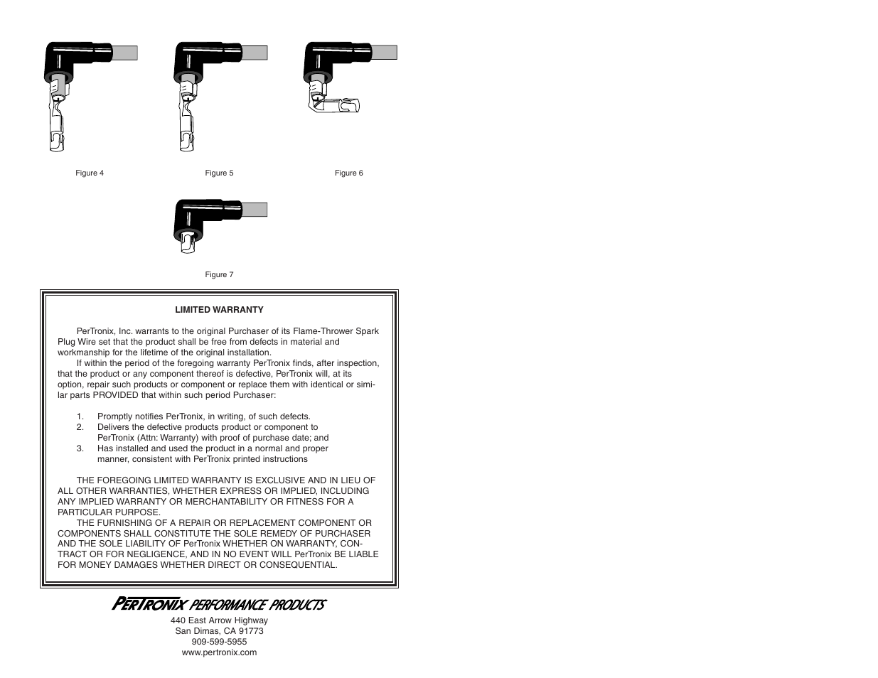 PerTronix Flame-Thrower Spark Plug Wires 808490 User Manual | Page 2 / 2