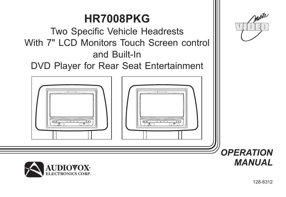 Audiovox HR7008PKG User Manual | 28 pages