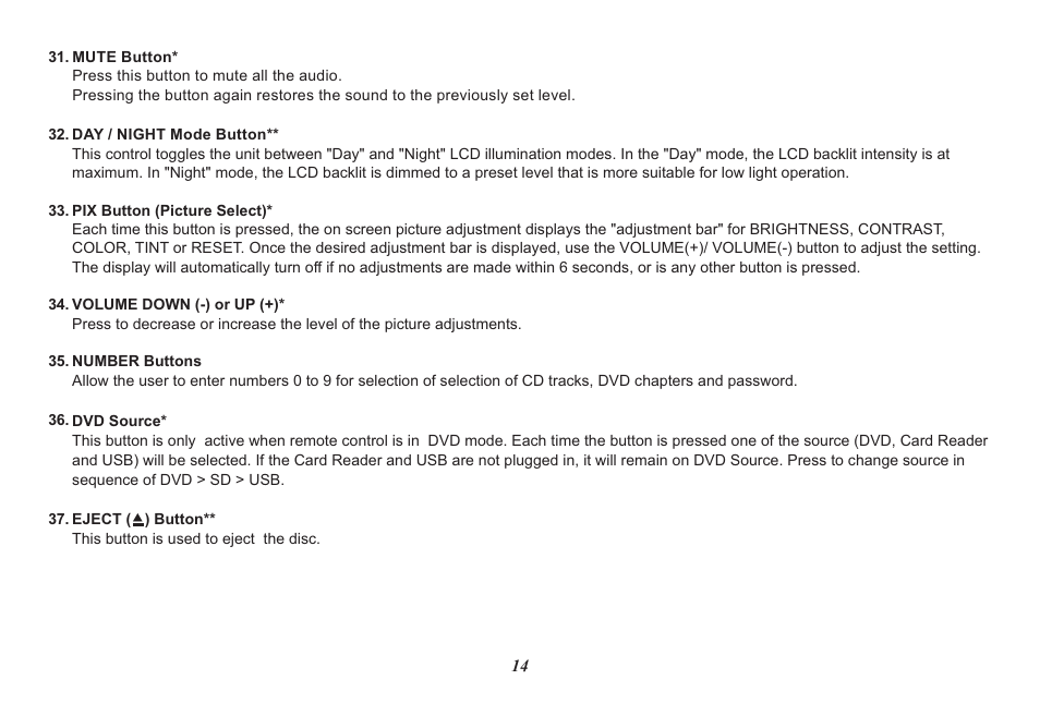 Audiovox HR7008PKG User Manual | Page 14 / 28