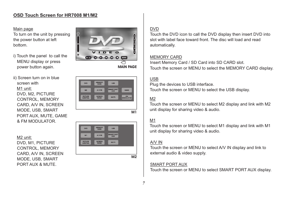 Audiovox HR7008PKG User Manual | Page 7 / 28