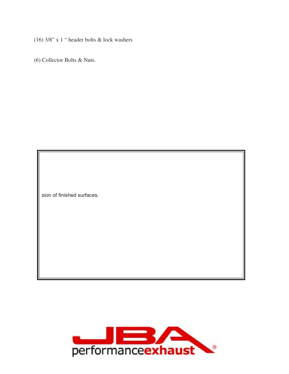 PerTronix JBA Exhaust 1615S User Manual | Page 4 / 5