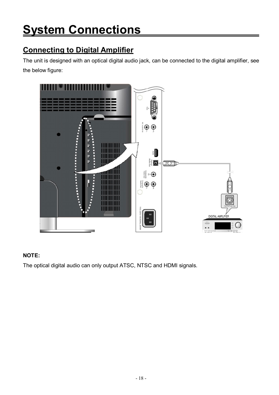 System connections | Audiovox FPE3206DV User Manual | Page 19 / 45