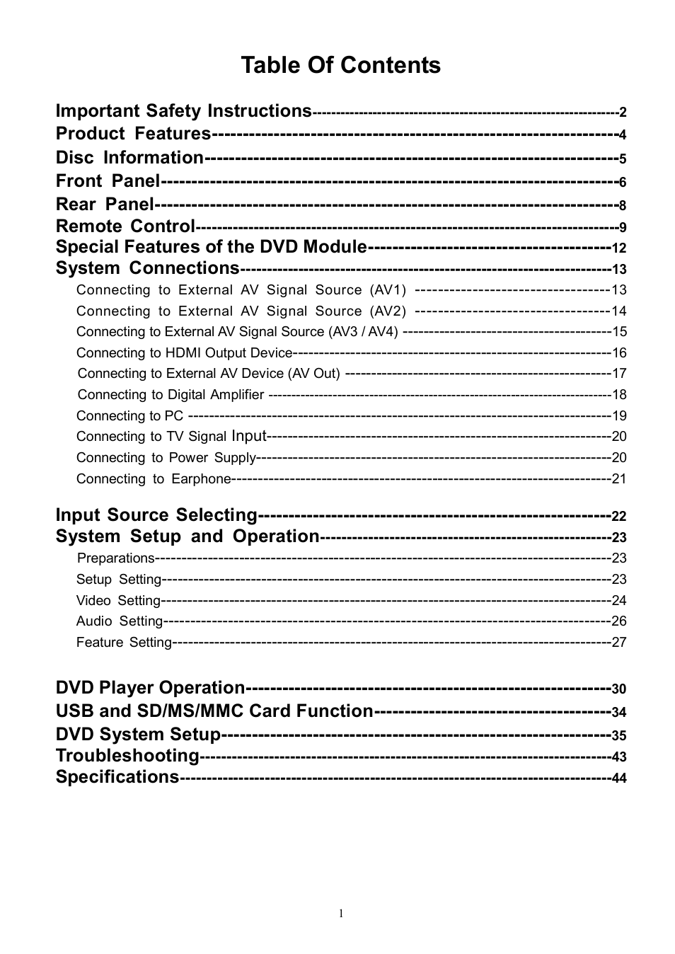 Audiovox FPE3206DV User Manual | Page 2 / 45