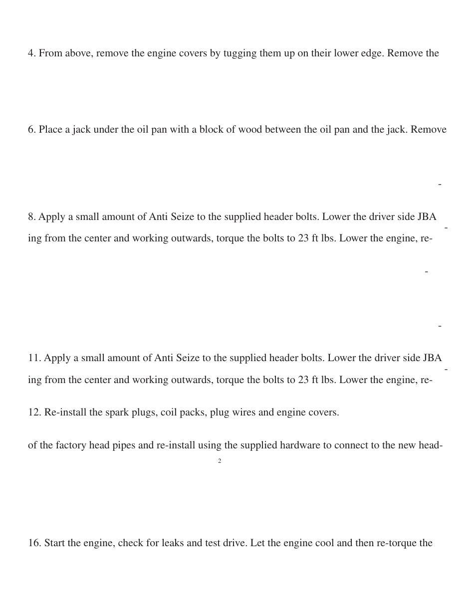 PerTronix JBA Exhaust 1809S User Manual | Page 3 / 5